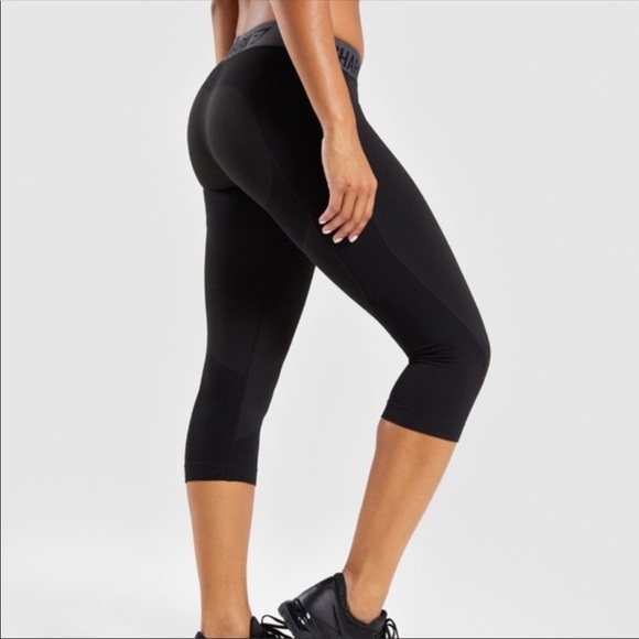 Gymshark Pants - Gymshark Black Flex Cropped Leggings.